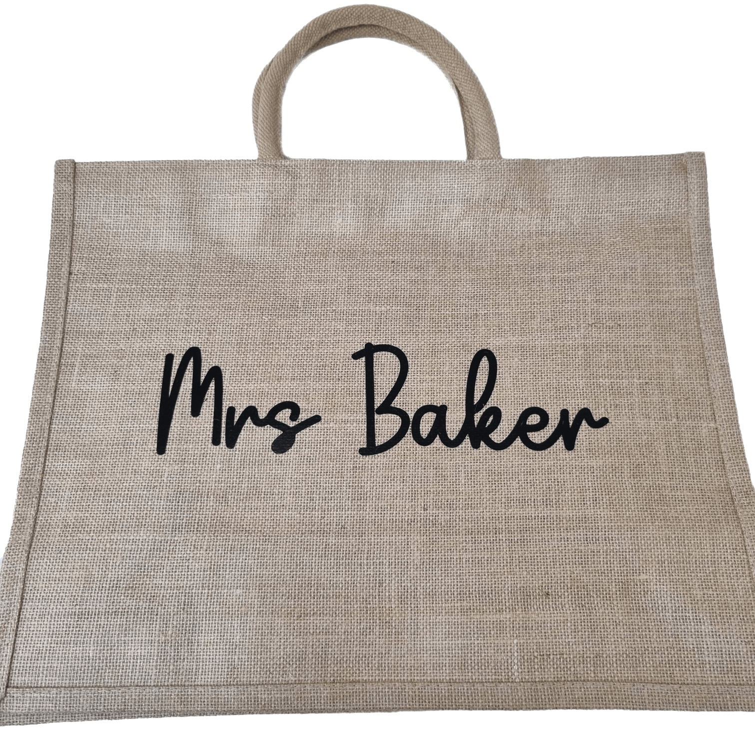 Personalised Large Hessian Tote Jute Bag - Image 5