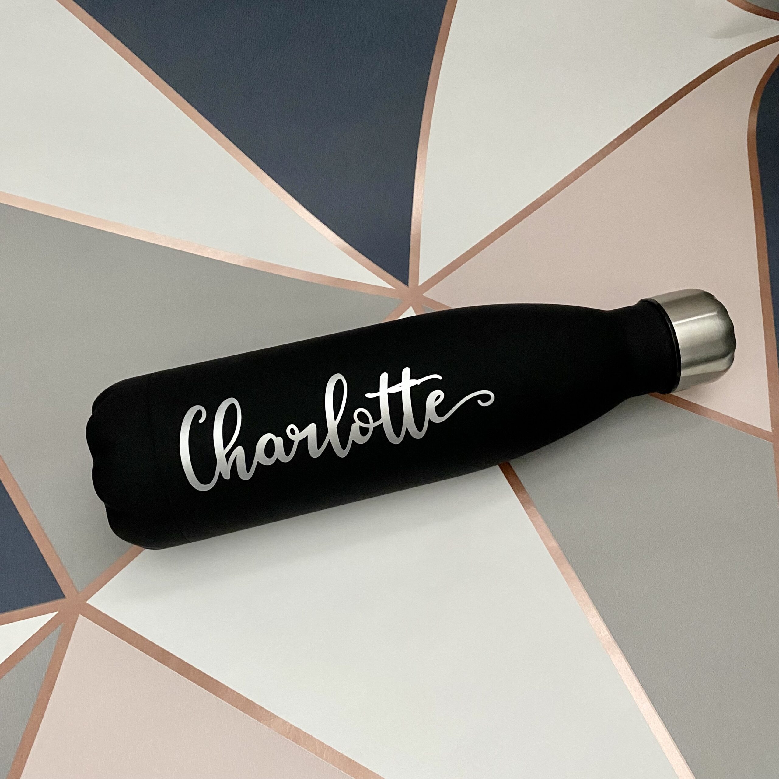 Personalised Matte Black Bottle