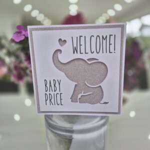 Personalised New Baby Elephant Card
