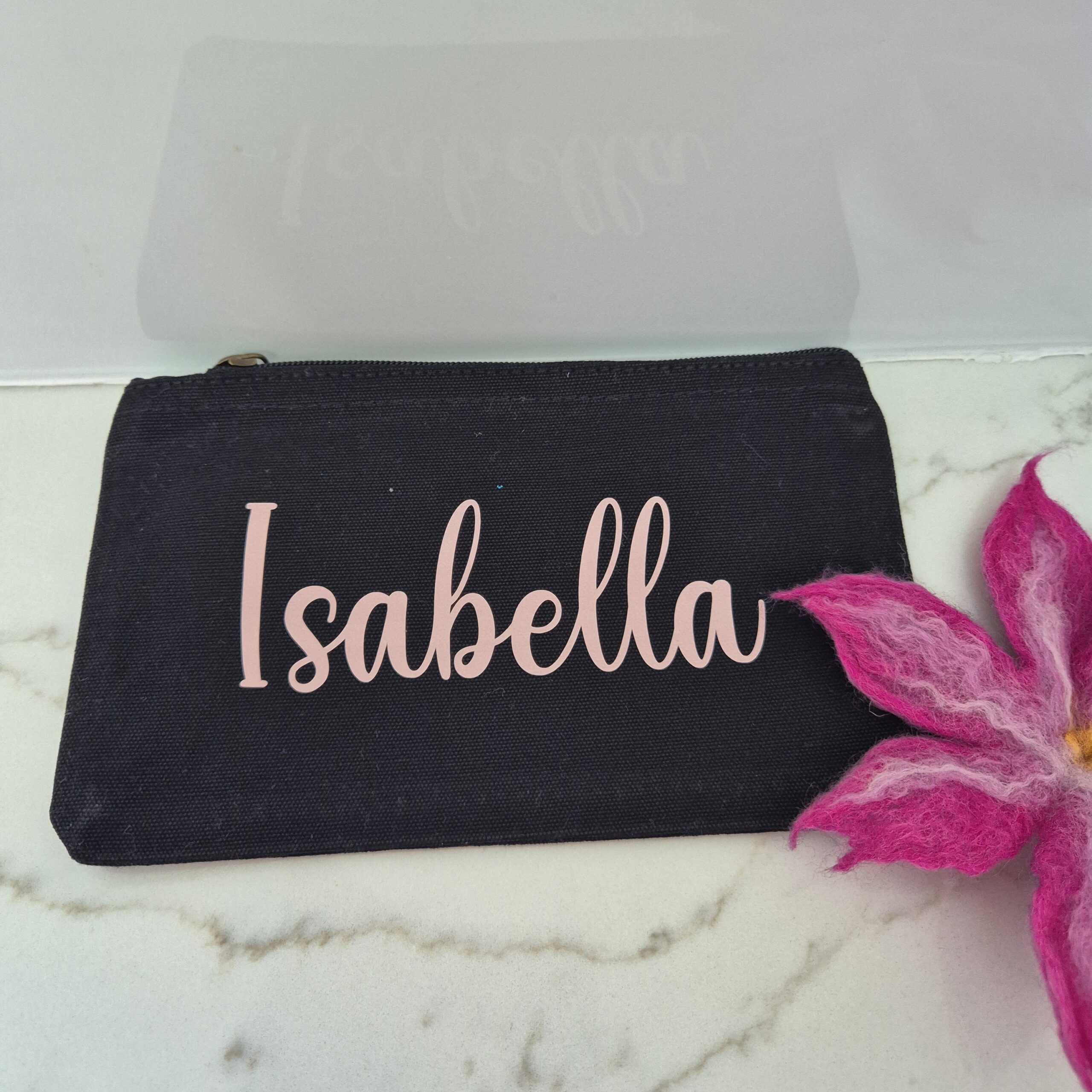 Personalised Black Canvas Bag Small