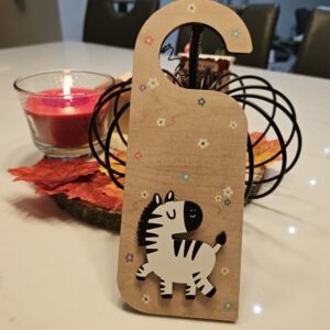 Personalised Door Hanger Zebra
