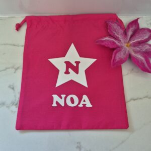 Personalised Drawstring Children's Small Toy Bag