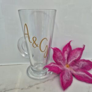 Personalised Couple Latte Glass