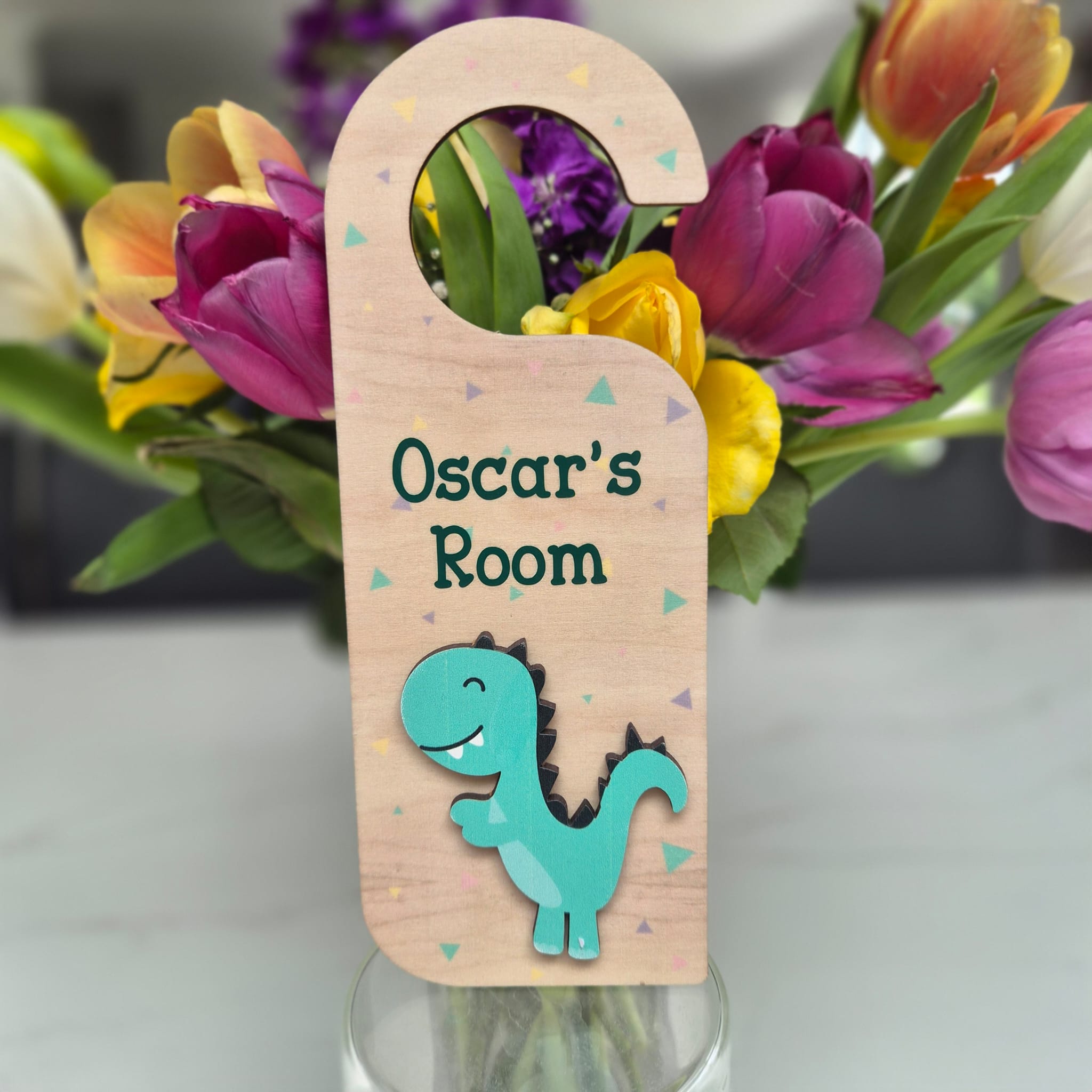 Personalised Door Hanger Dinosaur